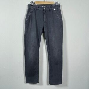Barmas Heavy Jeans Mens 32x29 Black Selvedge Denim Slant Pocket Casual Pants